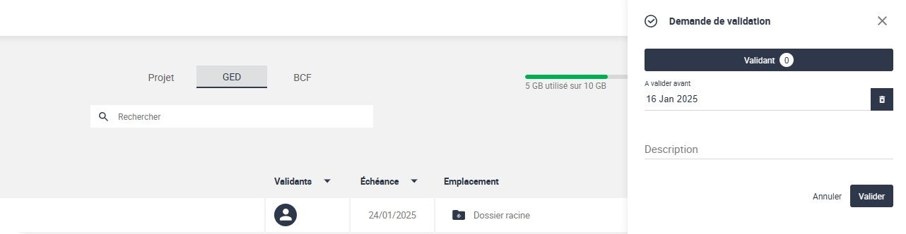Création d'un visa