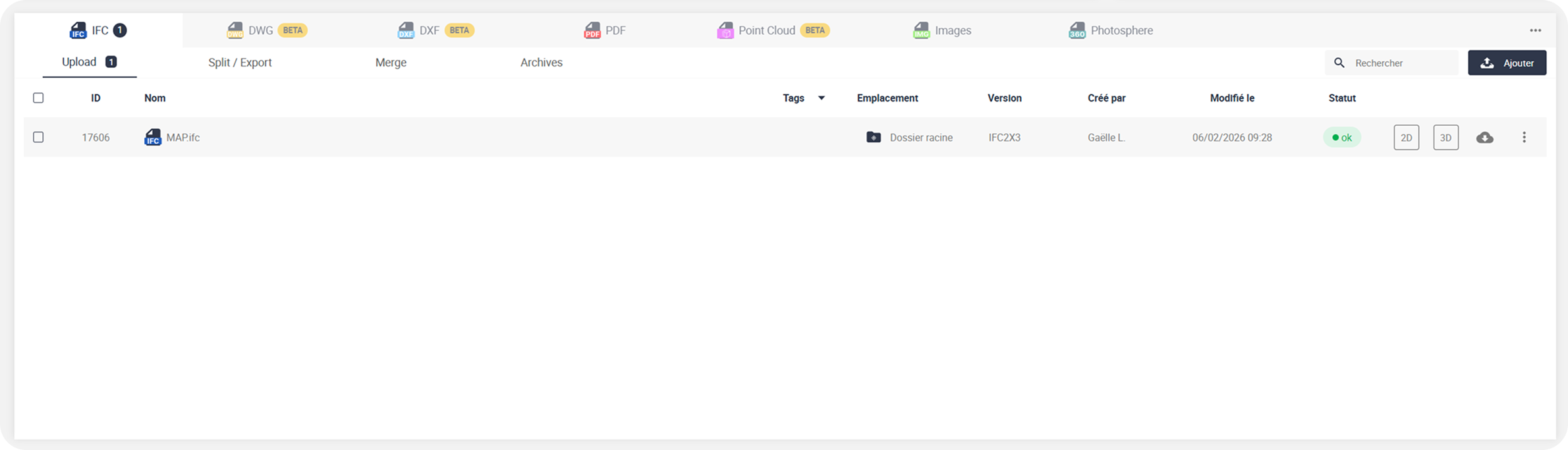 Model manager projet