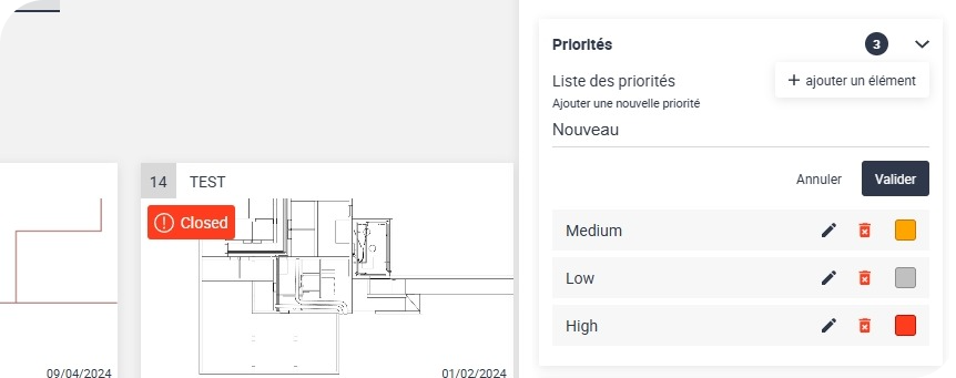 Personnalisation paramètres